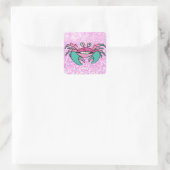 Carré Sticker pour crabe rose et sabot (Sac)