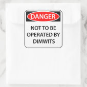 Carré Sticker pour danger comique (Sac)