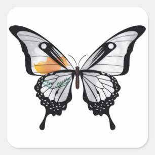 Carré Sticker pour drapeau à queue noire de Chypre