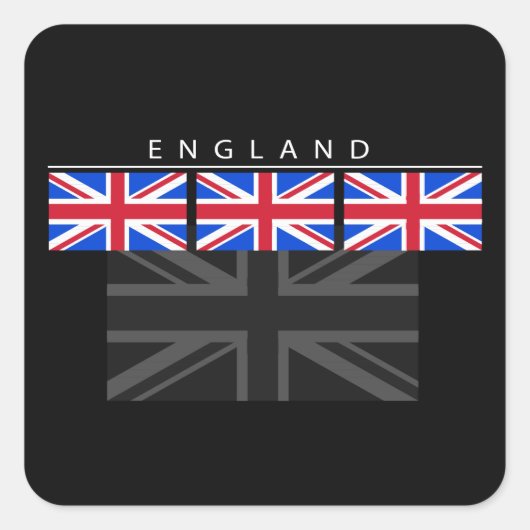Carré Sticker pour drapeau anglais (Devant)