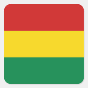 Carré Sticker pour drapeau de Bolivie