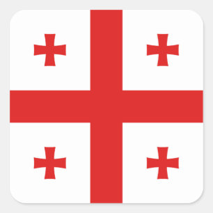 Carré Sticker pour drapeau de Géorgie