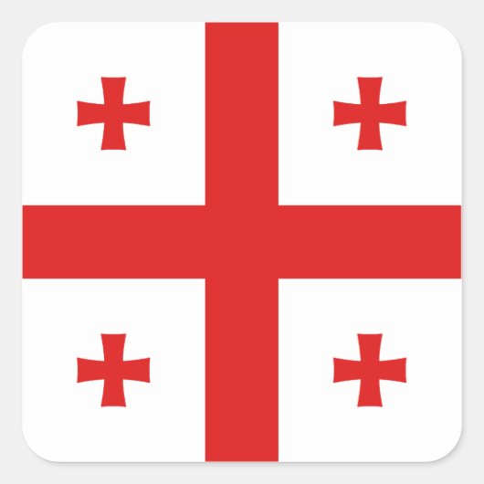 Carré Sticker pour drapeau de Géorgie (Devant)