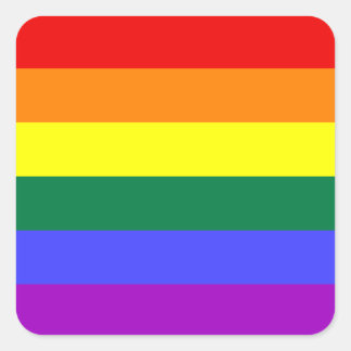 Carré Sticker pour drapeau de la fierté arc-en-ciel