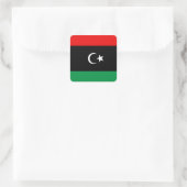 Carré Sticker pour drapeau de Libye (Sac)
