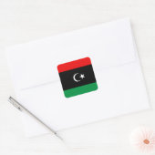 Carré Sticker pour drapeau de Libye (Enveloppe)
