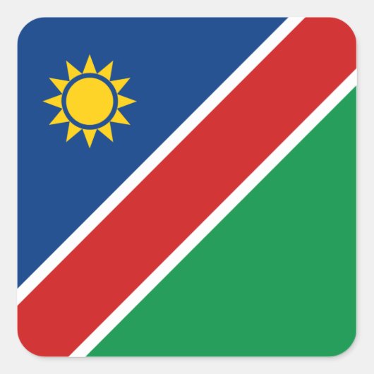Carré Sticker pour drapeau de Namibie (Devant)