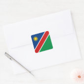 Carré Sticker pour drapeau de Namibie (Enveloppe)