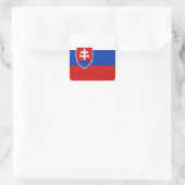 Carré Sticker pour drapeau de Slovaquie (Sac)