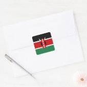 Carré Sticker pour drapeau du Kenya (Enveloppe)
