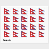 Carré Sticker pour drapeau du Népal (Feuille)