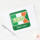 Carré Sticker pour drapeau irlandais (Enveloppe)