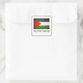 Carré Sticker pour drapeau palestinien (Sac)