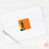 Carré Sticker pour fille de surfer (Enveloppe)