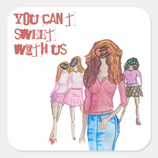 Carré Sticker pour filles Jelly Bean (Devant)