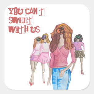 Carré Sticker pour filles Jelly Bean
