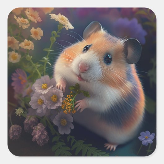 Carré Sticker pour hamster Little Explorer (Devant)