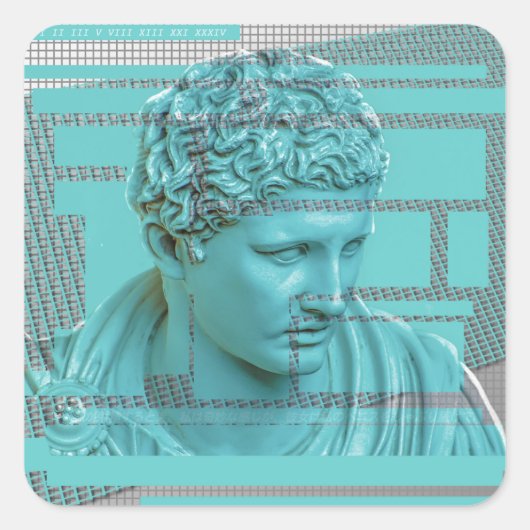 Carré Sticker pour homme triste (Devant)