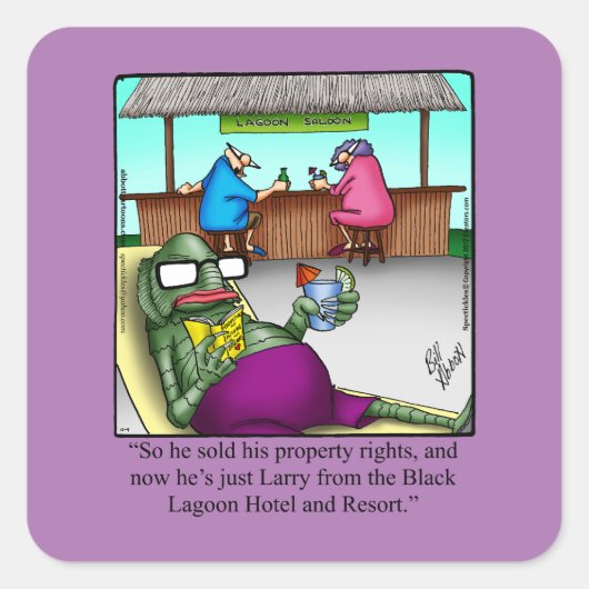 Carré Sticker pour Humour Halloween drôle (Devant)