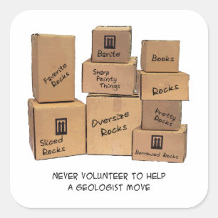 Carré Sticker pour Humour mobile géologue
