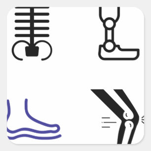 Carré Sticker pour infirmière orthopédique - Infirmiè