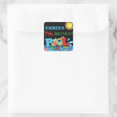 Carré Sticker pour la fête de la piscine (Sac)