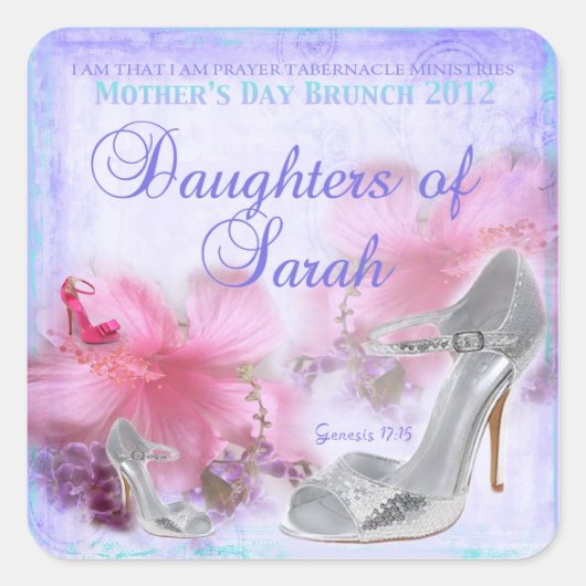 Carré Sticker pour la fête des mères (Devant)