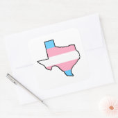 Carré Sticker pour la fierté transgenre du Texas (Enveloppe)