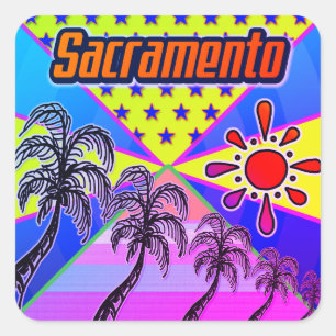 Carré Sticker pour la liberté de Sacramento