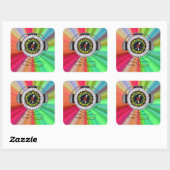 Carré Sticker pour la musique de vie (Feuille)