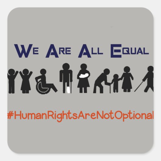 Carré Sticker pour la protestation contre le handicap po (Devant)