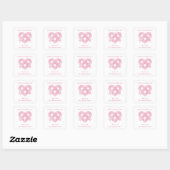 Carré Sticker pour la Saint Valentin - Magenta (Feuille)