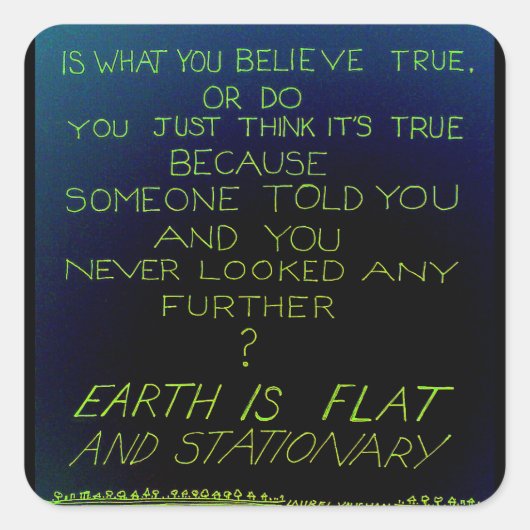 Carré Sticker pour la vérité (Devant)