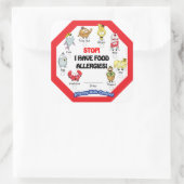 Carré Sticker pour l'allergie alimentaire (Sac)