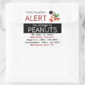 Carré Sticker pour l'allergie alimentaire aux arachides (Sac)