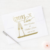 Carré Sticker pour l'amour, Faux Gold (Enveloppe)