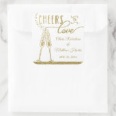 Carré Sticker pour l'amour, Faux Gold (Sac)