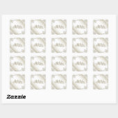 Carré Sticker pour le 30e anniversaire du Mariage (Feuille)
