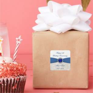 Carré Sticker pour le 45e anniversaire du Mariage Damask