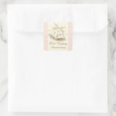 Carré Sticker pour le Mariage Monogramme cloches Golden  (Sac)