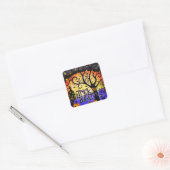Carré Sticker pour l'Halloween Éffrayant (Enveloppe)
