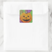Carré Sticker pour l'Halloween Jack-O-Lantern (Sac)
