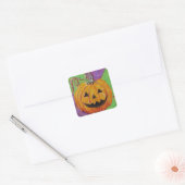 Carré Sticker pour l'Halloween Jack-O-Lantern (Enveloppe)