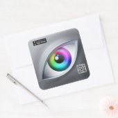 Carré Sticker pour l'icône de l'application couleur (Enveloppe)