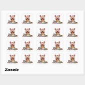 Carré Sticker pour mème à crier Possum (Feuille)