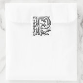 Carré Sticker pour monogramme P initial en argent (Sac)