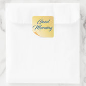Carré Sticker pour note jaune bonjour (Sac)