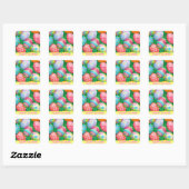 Carré Sticker pour oeufs de Pâques (Feuille)