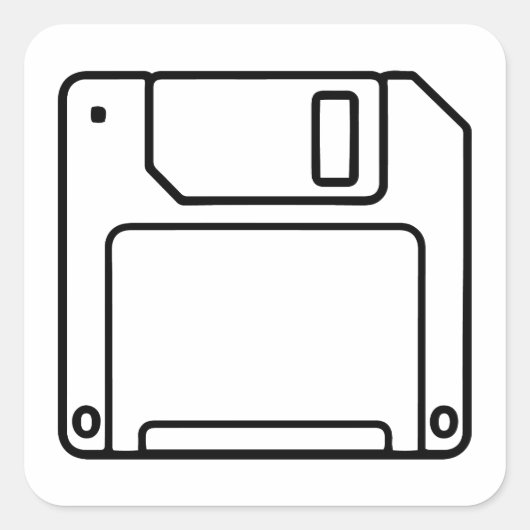 Carré Sticker pour ordinateur disquette (Devant)