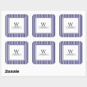Carré Sticker pour ordinateur portable Monogram tendance (Feuille)